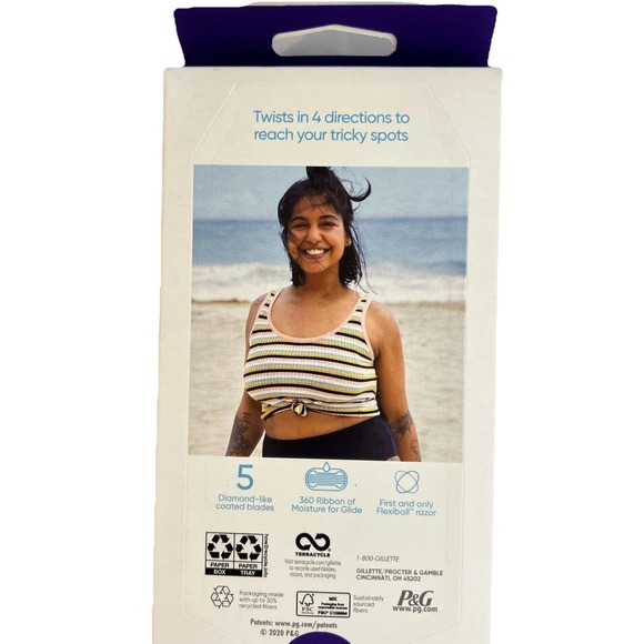 Gillette Venus Deluxe‎ Smooth Swirl Razor 1 Handle + 1 Cartridge New - Picture 3 of 3